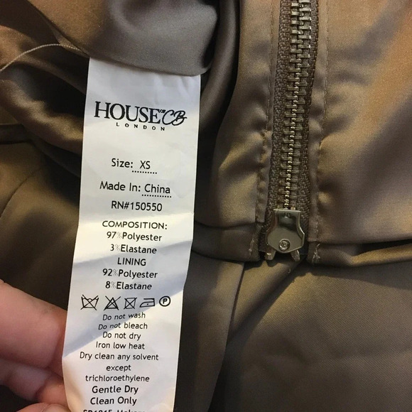 House of CB London Women's Size XS Green Makara Satin Dress - Picture 7 of 7